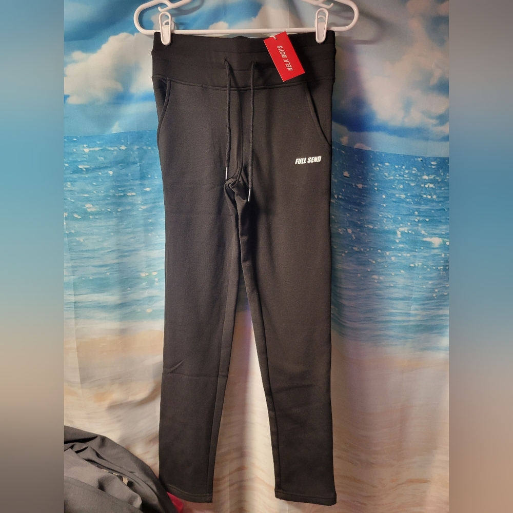 Full Send NWT Nelk Boys Women's‎ Sweat Pants Size Large Color Black